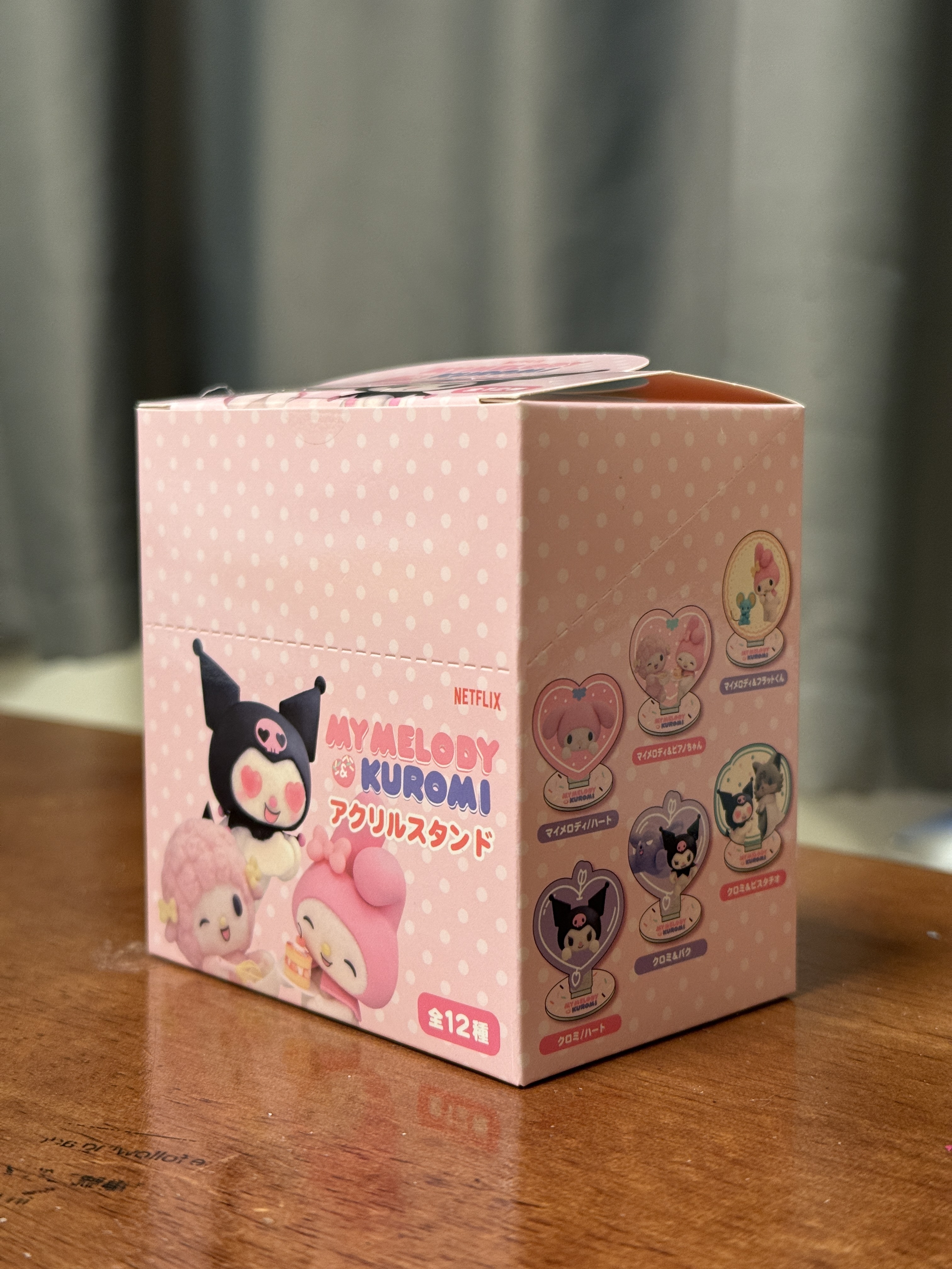 「日本限定」 My Melody / Kuromi「NETFLIX」動漫版神秘盲盒 亞加力立架（全套12款）
