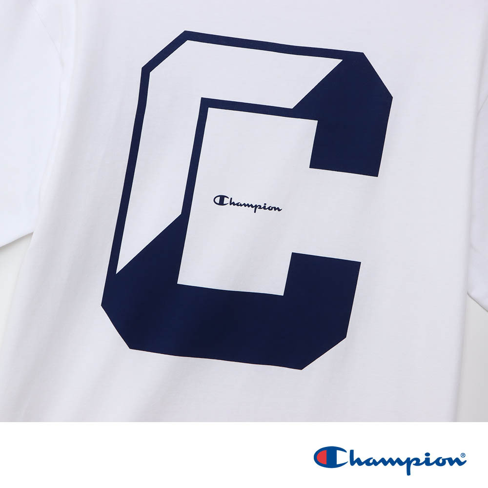 男款- BASIC 大C印花短袖TEE-白色（C3-B339-010）
