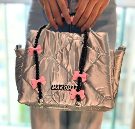 [S] MAKOMAKI RIBBON BAG CHARM,PINK, SMMK81 (SMMK81)
