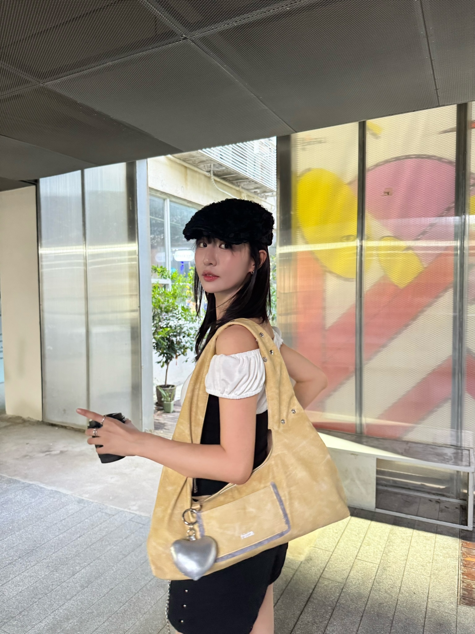 (現貨)個性感假兩件上衣 T9101(灰)