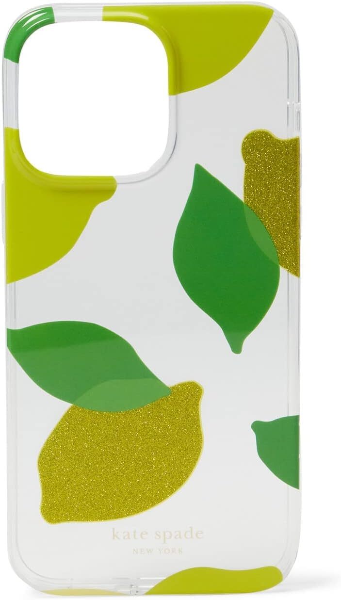 [S] KATE SPADE KC118 LEMON TOSS PRINT LEMON DROP IPHONE 14 PRO FLEXIBLE CASE,CLEAR MULTI, 196021301971 (SKS1198)