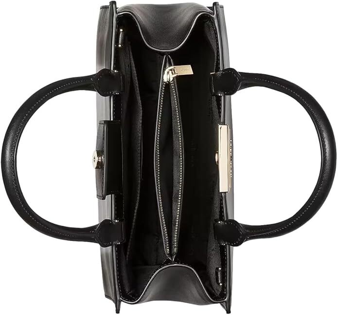 [S] KATE SPADE KB707 REEGAN SMOOTH LEATHER SATCHEL,BLACK, 196021275104 (SKS1080)