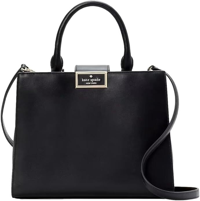 [S] KATE SPADE KB707 REEGAN SMOOTH LEATHER SATCHEL,BLACK, 196021275104 (SKS1080)