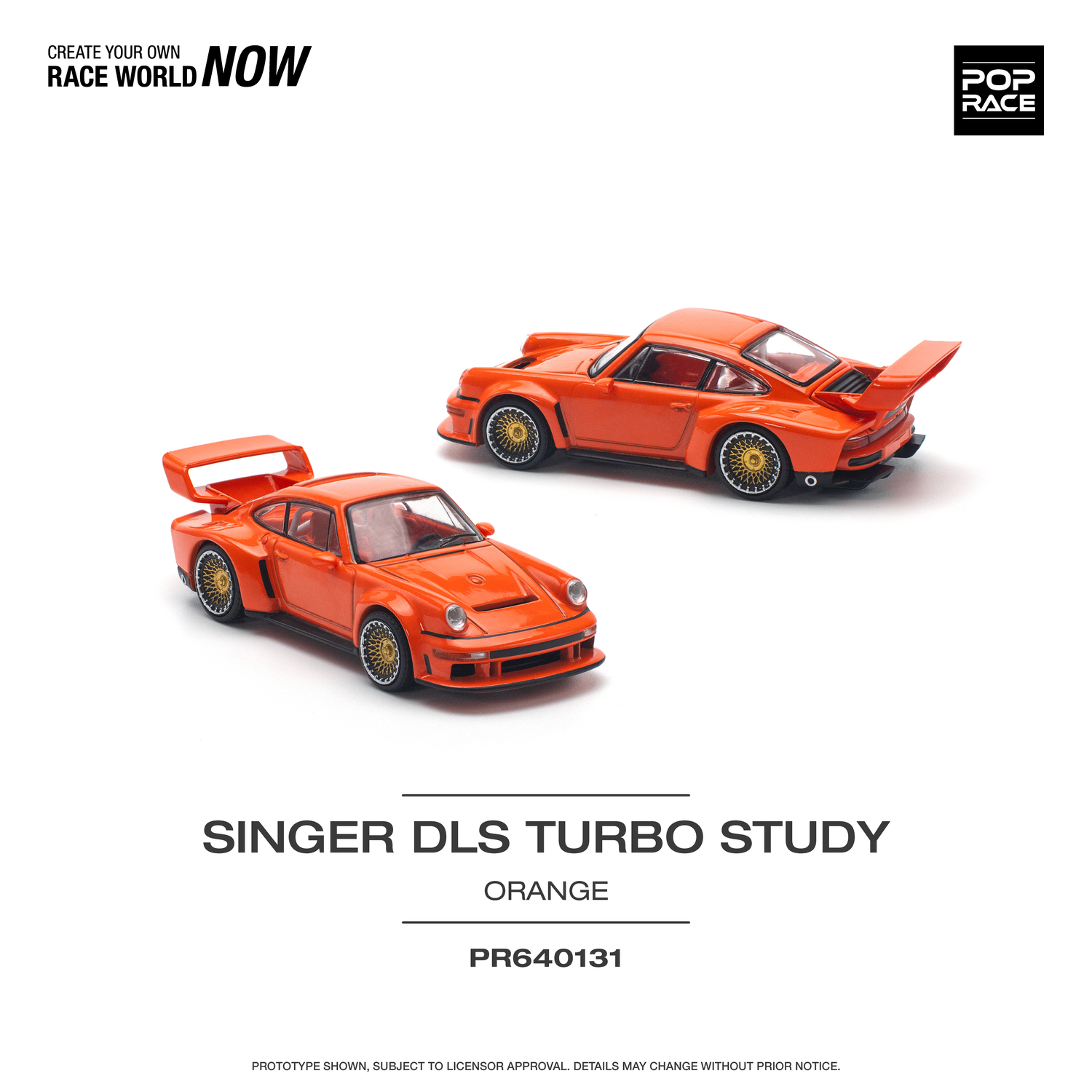 POPRACE 1/64 SINGER DLS TURBO (TRACK) ORANGE *New Tooling