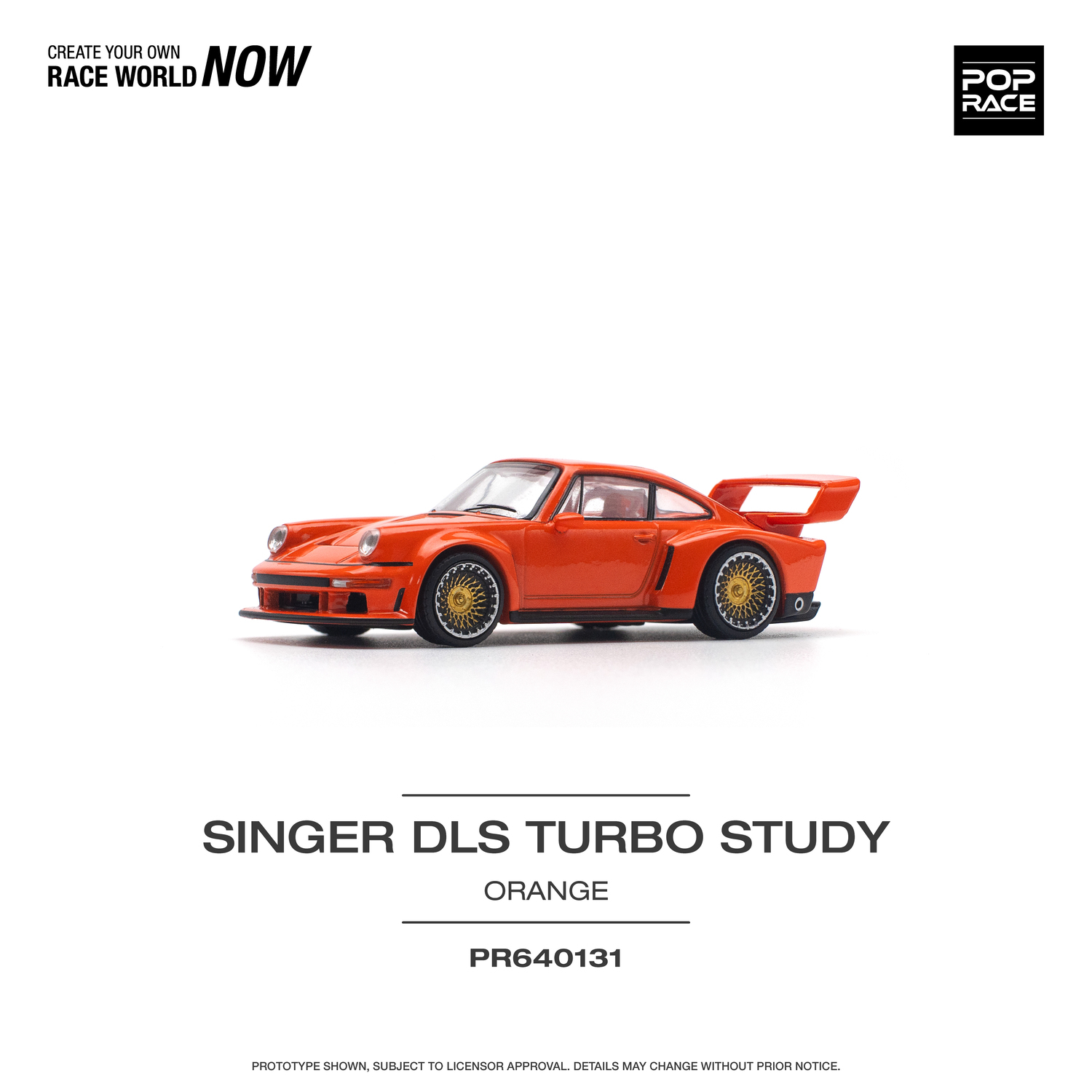 POPRACE 1/64 SINGER DLS TURBO (TRACK) ORANGE *New Tooling