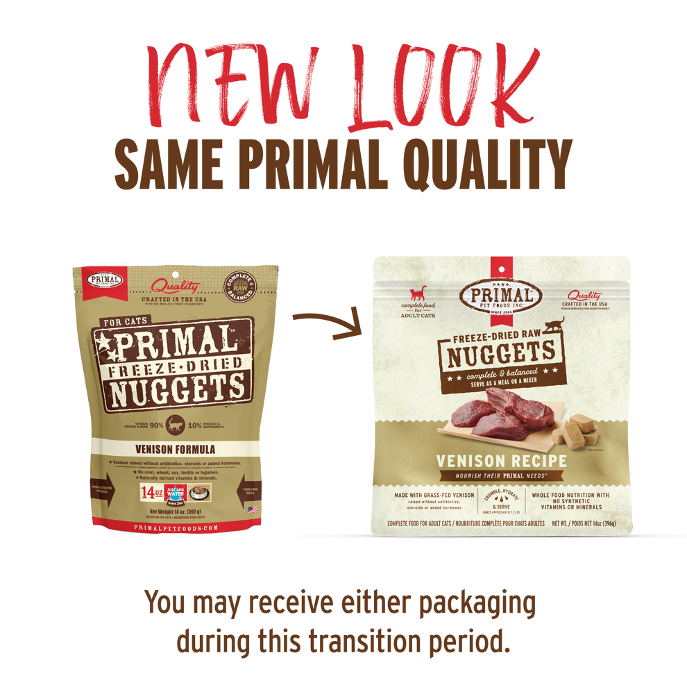 Primal – 凍乾生肉糧 鹿肉配方 Venison Formula 155g/5.5oz (細)