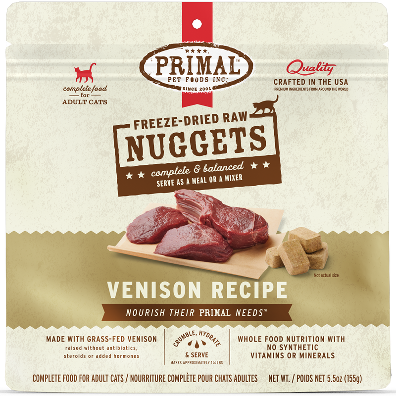 Primal – 凍乾生肉糧 鹿肉配方 Venison Formula 155g/5.5oz (細)