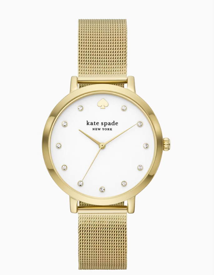 [S] KATE SPADE KSW9056 METRO THREE HAND WATCHED,GOLD, 796483559127 (SKS775)