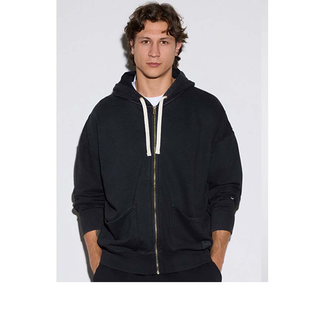 男款-ROCHESTER復古 口袋 連帽 外套-黑色（220745-KK001）