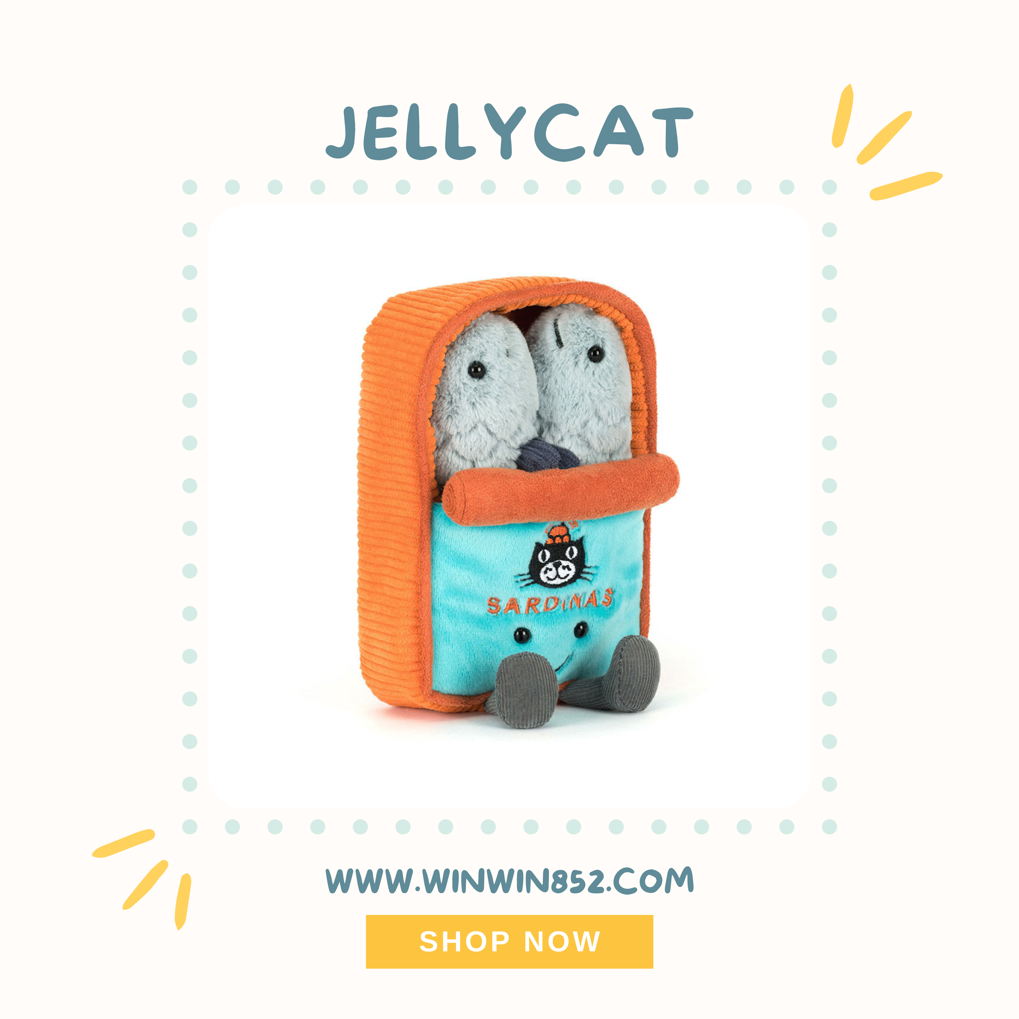 Jellycat Amuseables Sardine Tin