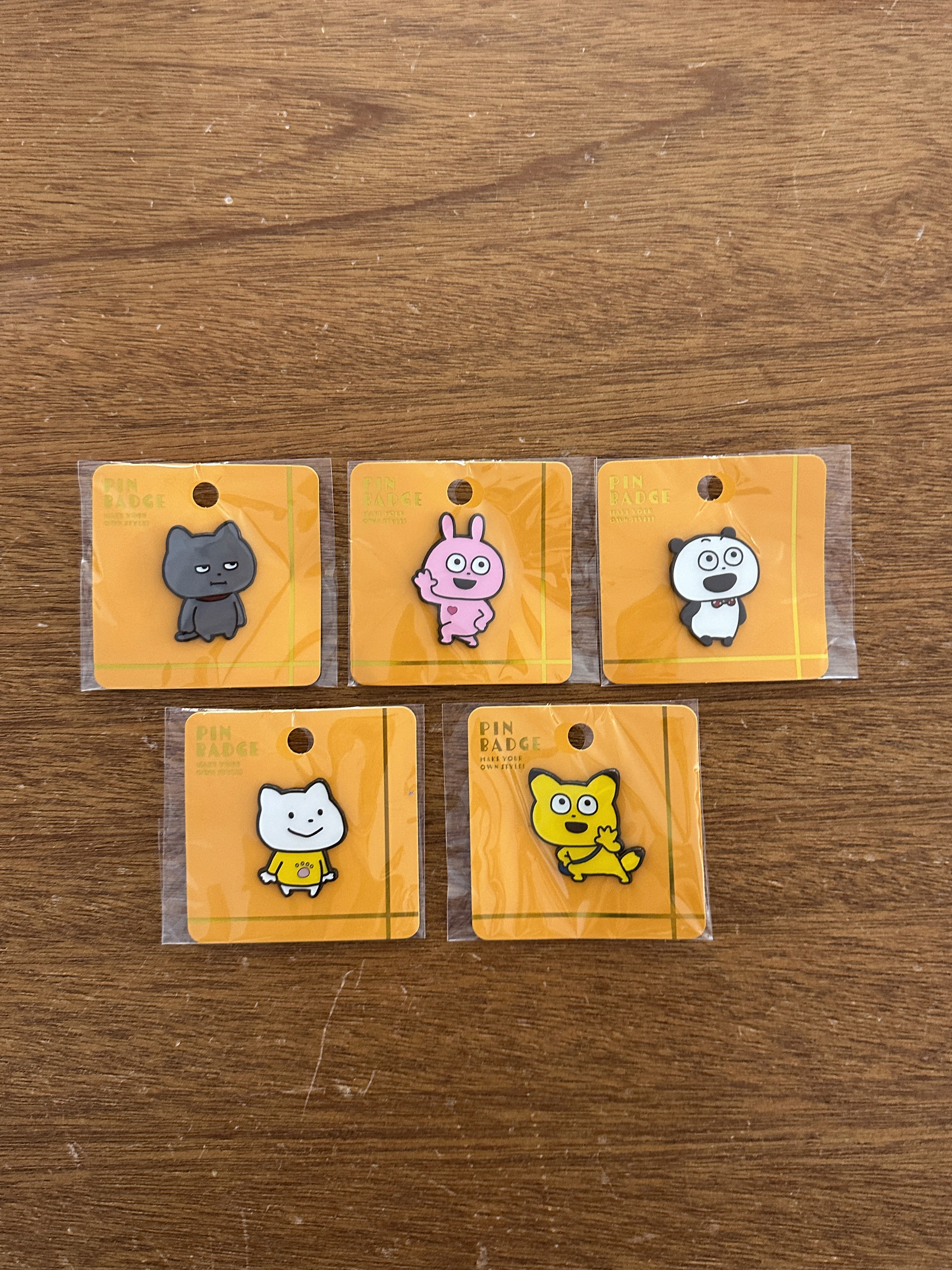 西村裕二小動物造型鐵牌徽章