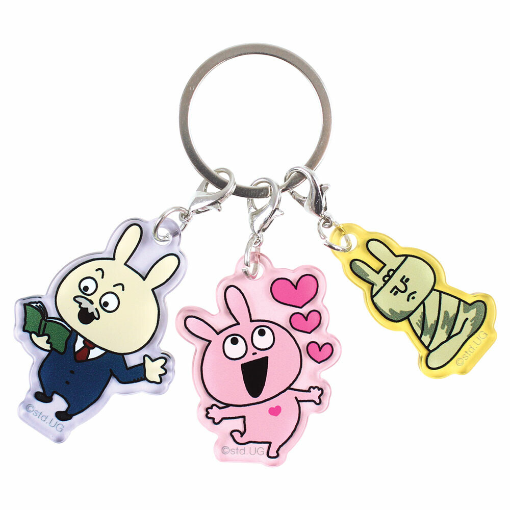 戀愛兔壓克力串吊飾