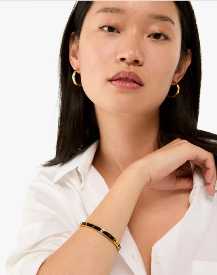 [S] KATE SPADE KJ727 SPOT THE SPADE BANGLE,BLACK, 196021557309 (SKS1581)