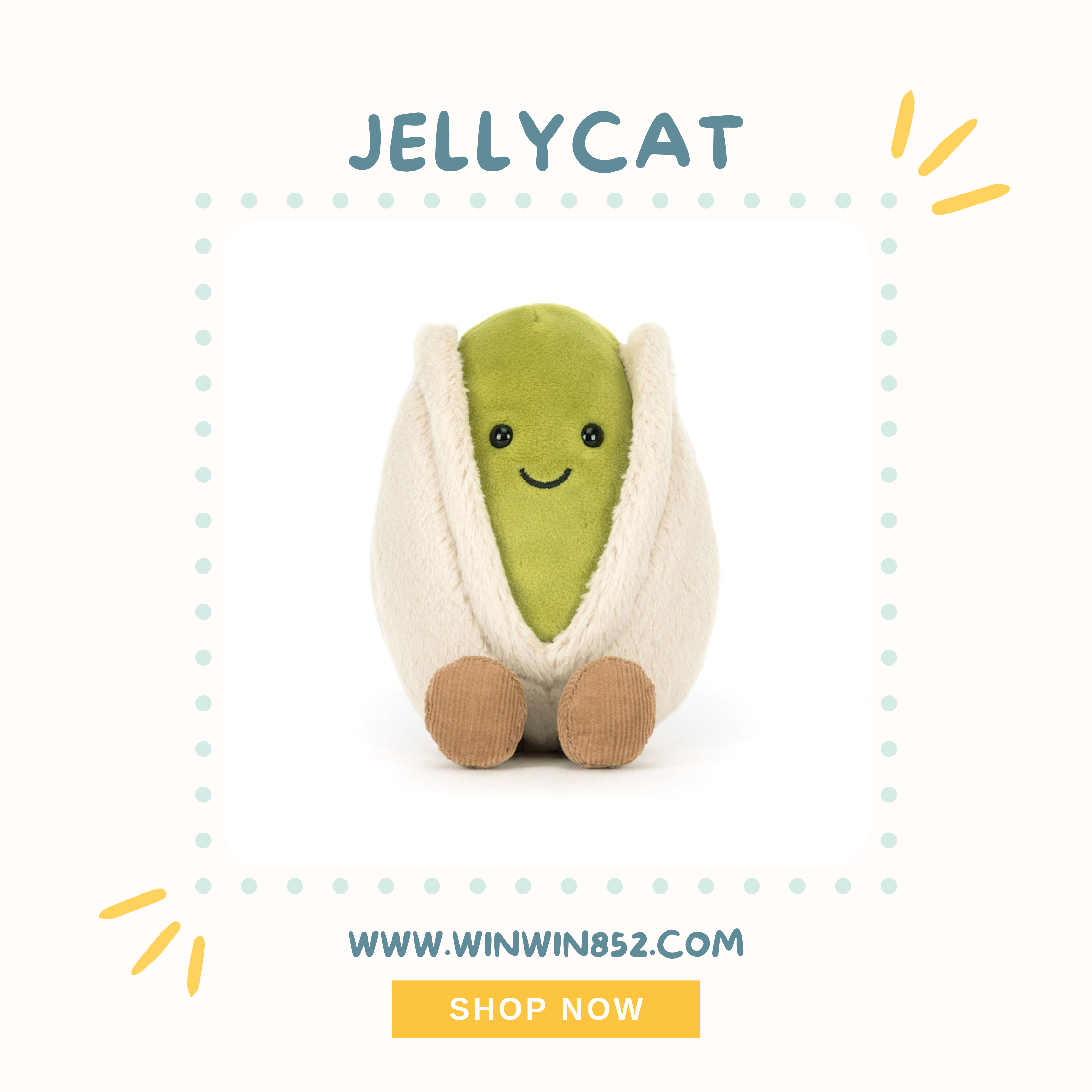 Jellycat Amuseables Horatio Pistachio