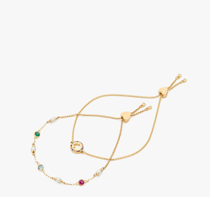 [S] KATE SPADE KJ705 SPOT THE SPADE SLIDER BRACELETS,MULTI, 196021557484 (SKS1538)