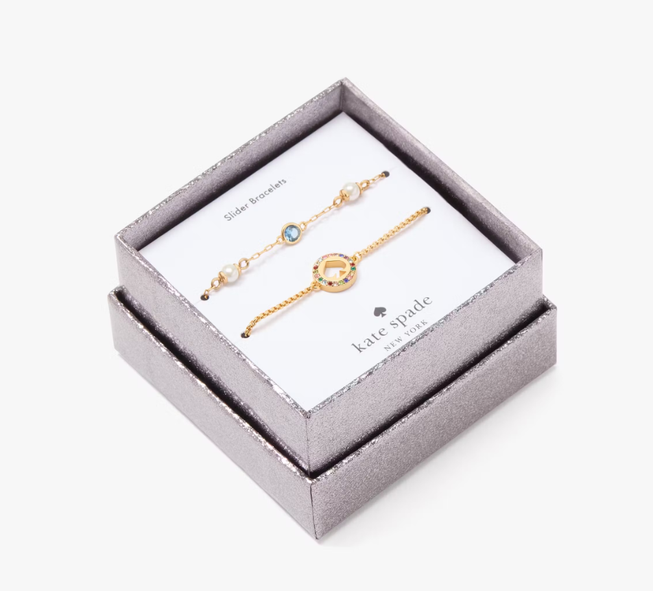 [S] KATE SPADE KJ705 SPOT THE SPADE SLIDER BRACELETS,MULTI, 196021557484 (SKS1538)