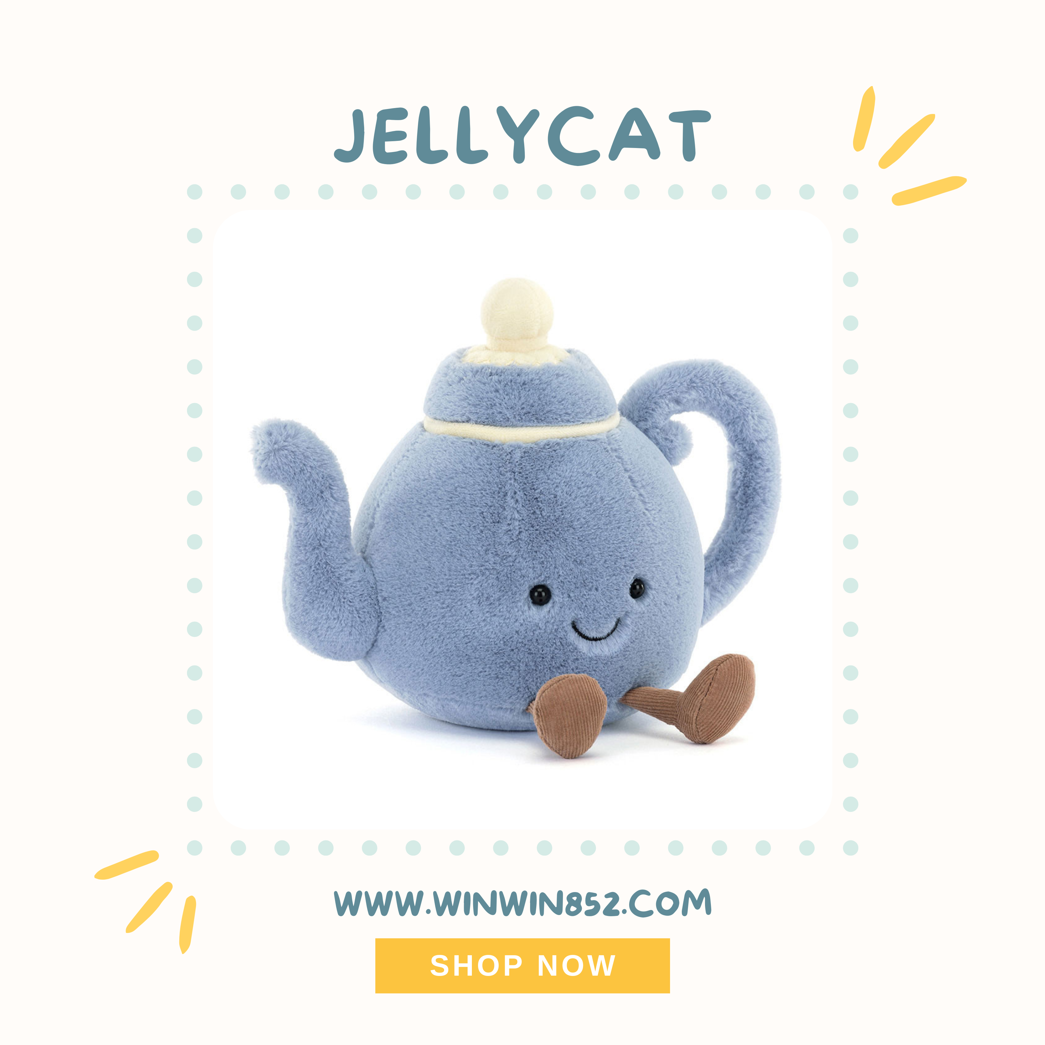 Jellycat Amuseables Vicky Teapot