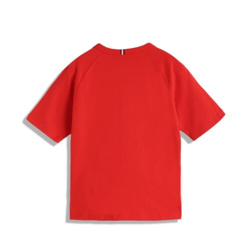 [S] TOMMY HILFIGER RED KIDS EMBROIDERED HERITAGE 85 T-SHIRT, 71J4541-600 (STH1090)