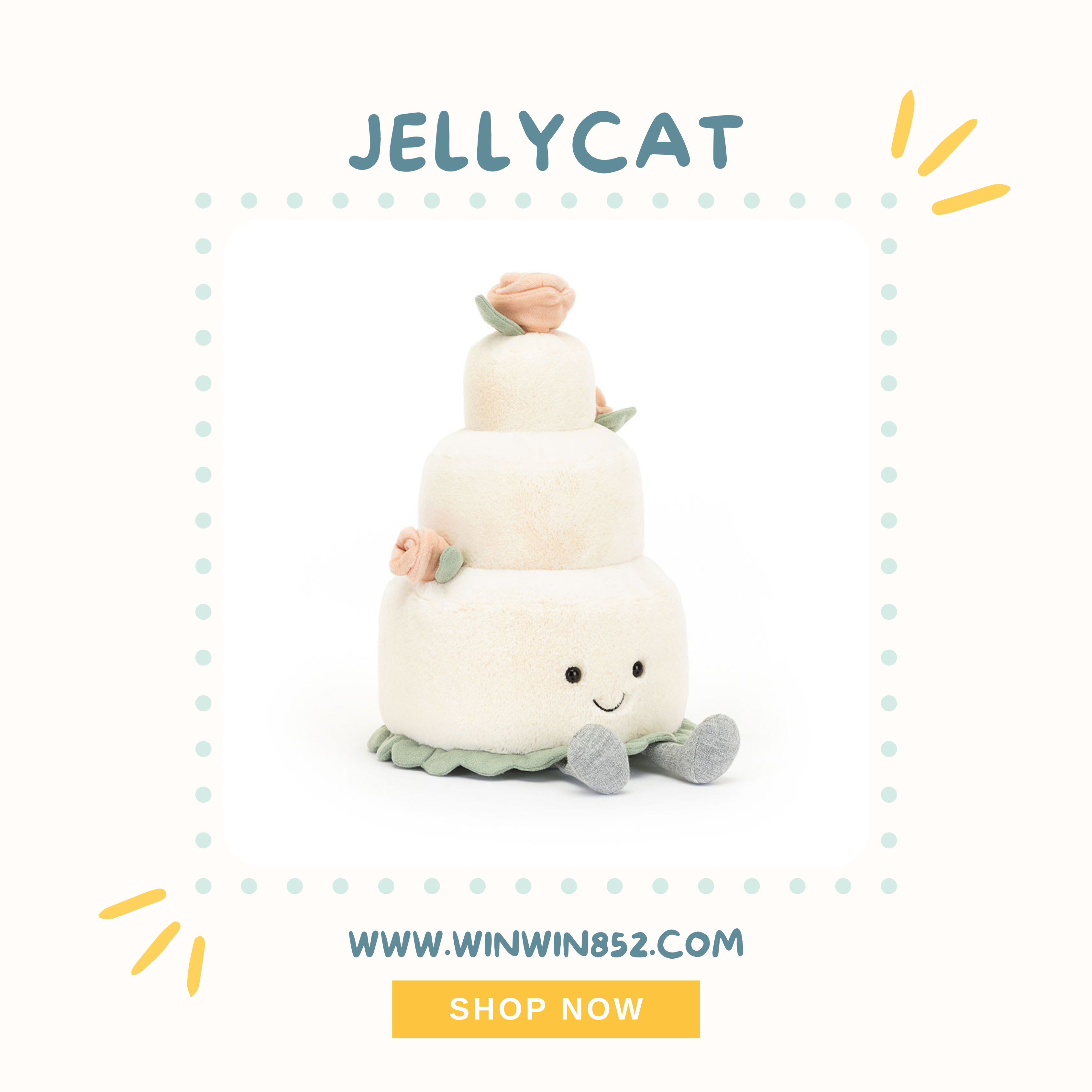 Jellycat Amuseables Wedding Cake
