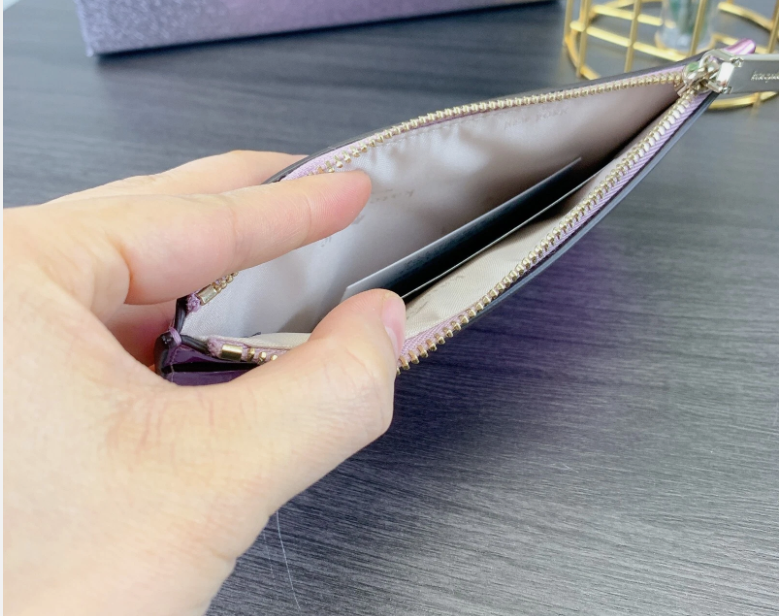 [S] KATE SPADE KJ013 KENZIE PATENT FABRIC BOXED LARGE,QUARTZ PINK, 196021553899 (SKS1478)