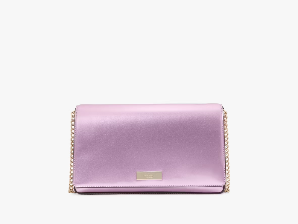 [S] KATE SPADE KI958 KENZIE PATENT FABRIC CONVERTIBLE CROSSBODY,QUARTZ PIN, 196021555190 (SKS1556)