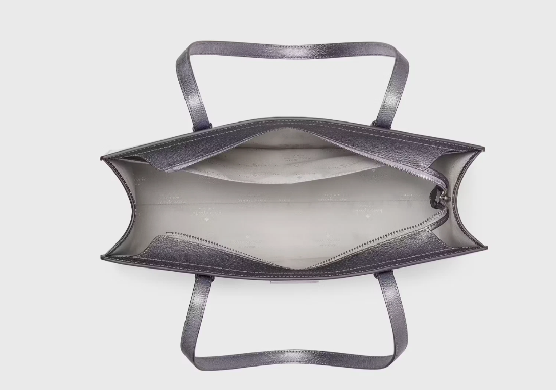 [S] KATE SPADE KI957 KENZIE PATENT FABRIC GIFTING TOTE,CANDIED FL, 196021555053 (SKS1429)