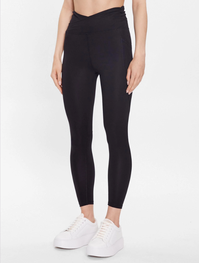 [S] DKNY HIGH WAISTED SLIM SHAPE LEGGINGS,BLACK, DP2P3052-BLK FINAL SALE (SD553)