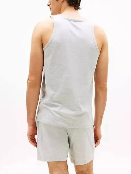 [S] TOMMY HILFIGER GREY HEATHER HILFIGER LOGO SLEEP TANK TOP, 09T4485-004 (STH1337)
