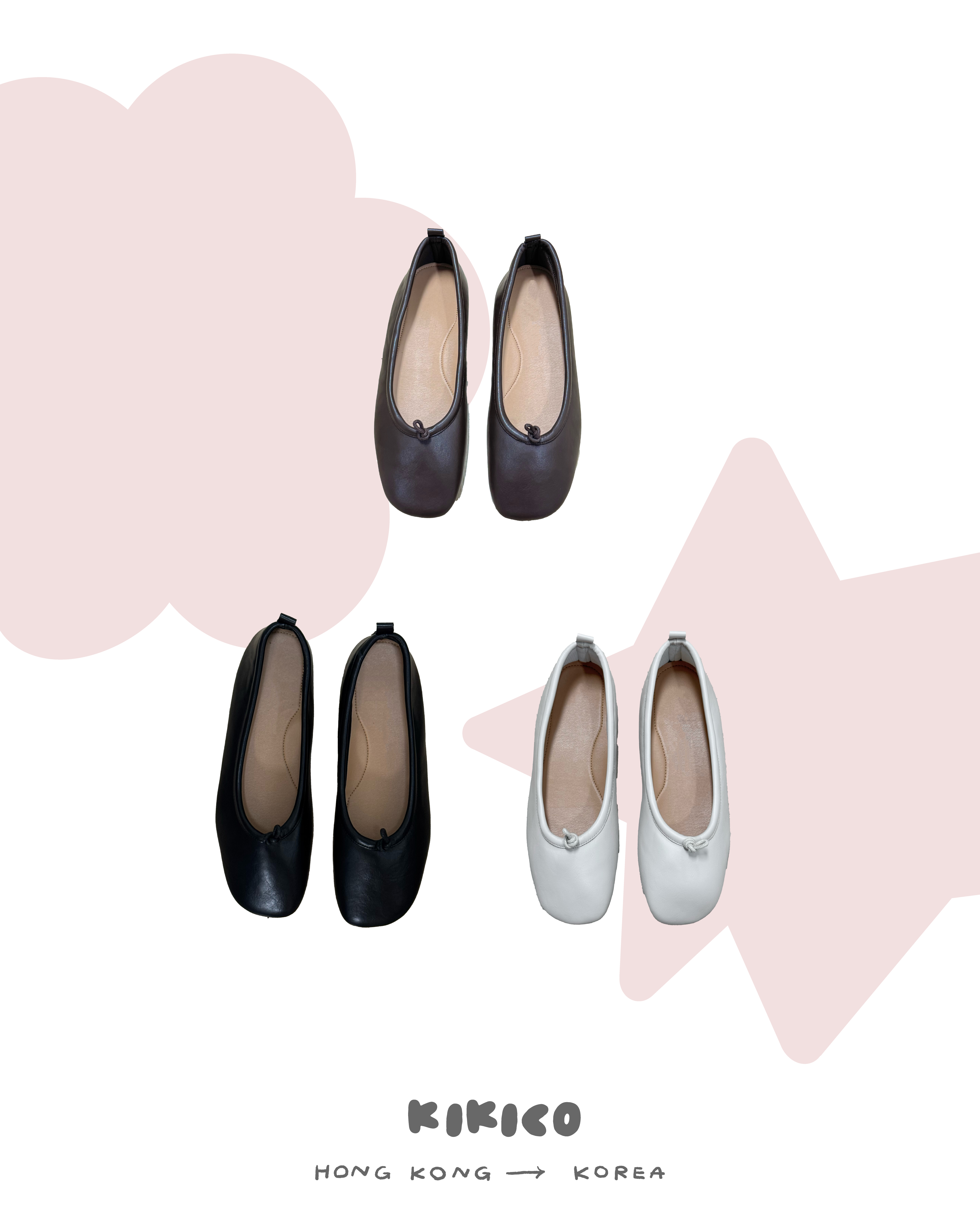 簡約日常百搭三色平底鞋