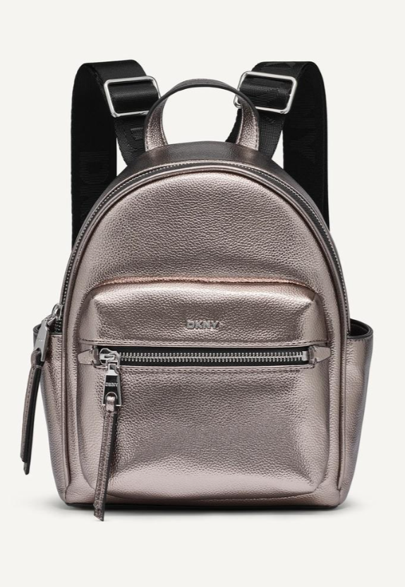 [S] DKNY GUNMETAL R43K0D02 ZOIE MINI BACKPACK, 755403137234 (SD1371)