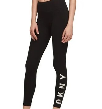[S] DKNY WOMENS BLACK LEGGINGS,BK/CITYSCPE, DP3P1223-XYC [FINAL SALE] (SD962)