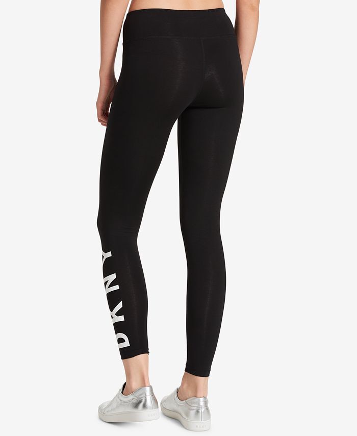 [S] DKNY WOMENS BLACK LEGGINGS,BK/CITYSCPE, DP3P1223-XYC [FINAL SALE] (SD962)