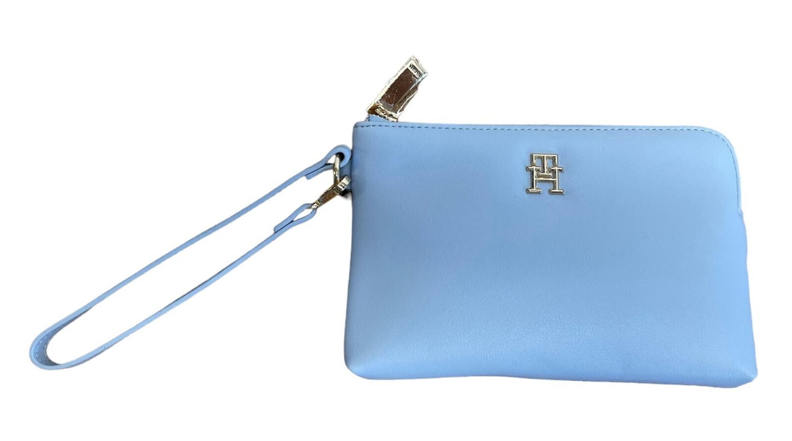 [S] TOMMY HILFIGER LIGHT BLUE XW05082-400 VEGAN LEATHER POUCH, 197735993162 (STH1290)