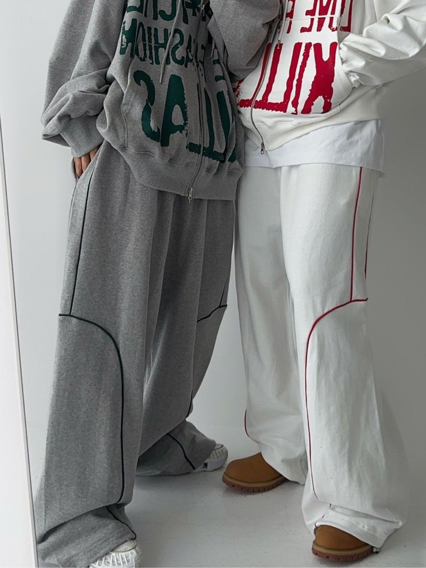 拼線可束腳運動褲 Hashtag-054P