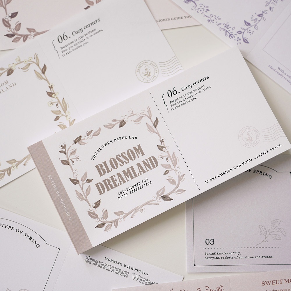 夢裏花＿拼貼便條本vol.3 60枚｜wwiinngg