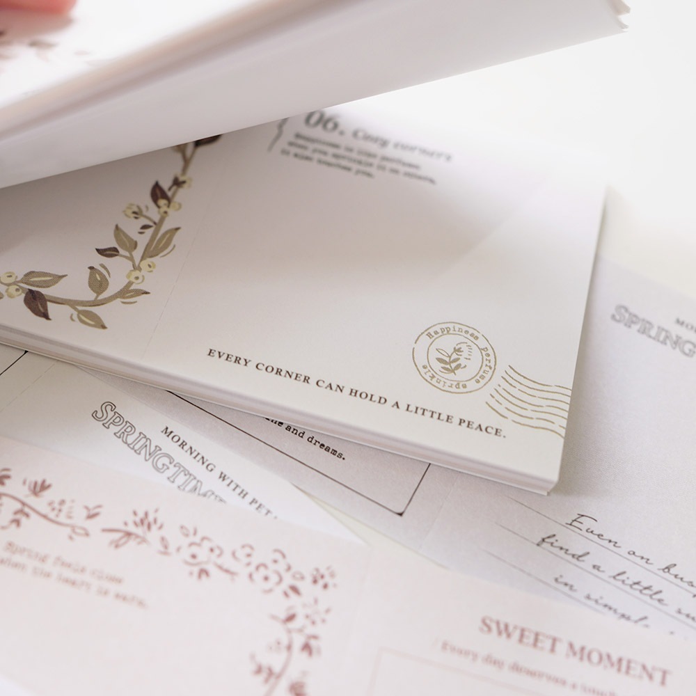 夢裏花＿拼貼便條本vol.3 60枚｜wwiinngg