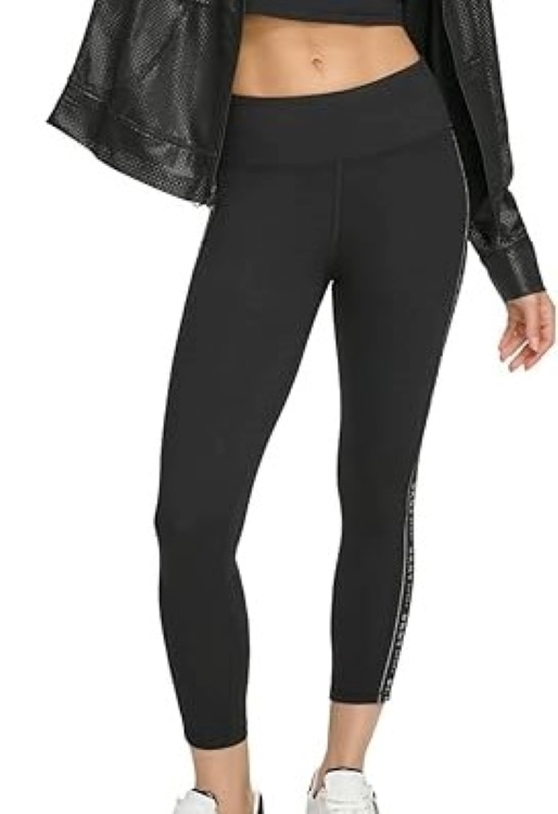 [S] DKNY LOGO TAPE LEGGINS,BLACK, DP8P1883-BBL [FINAL SALE] (SD629)