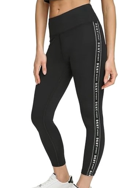 [S] DKNY LOGO TAPE LEGGINS,BLACK, DP8P1883-BBL [FINAL SALE] (SD629)