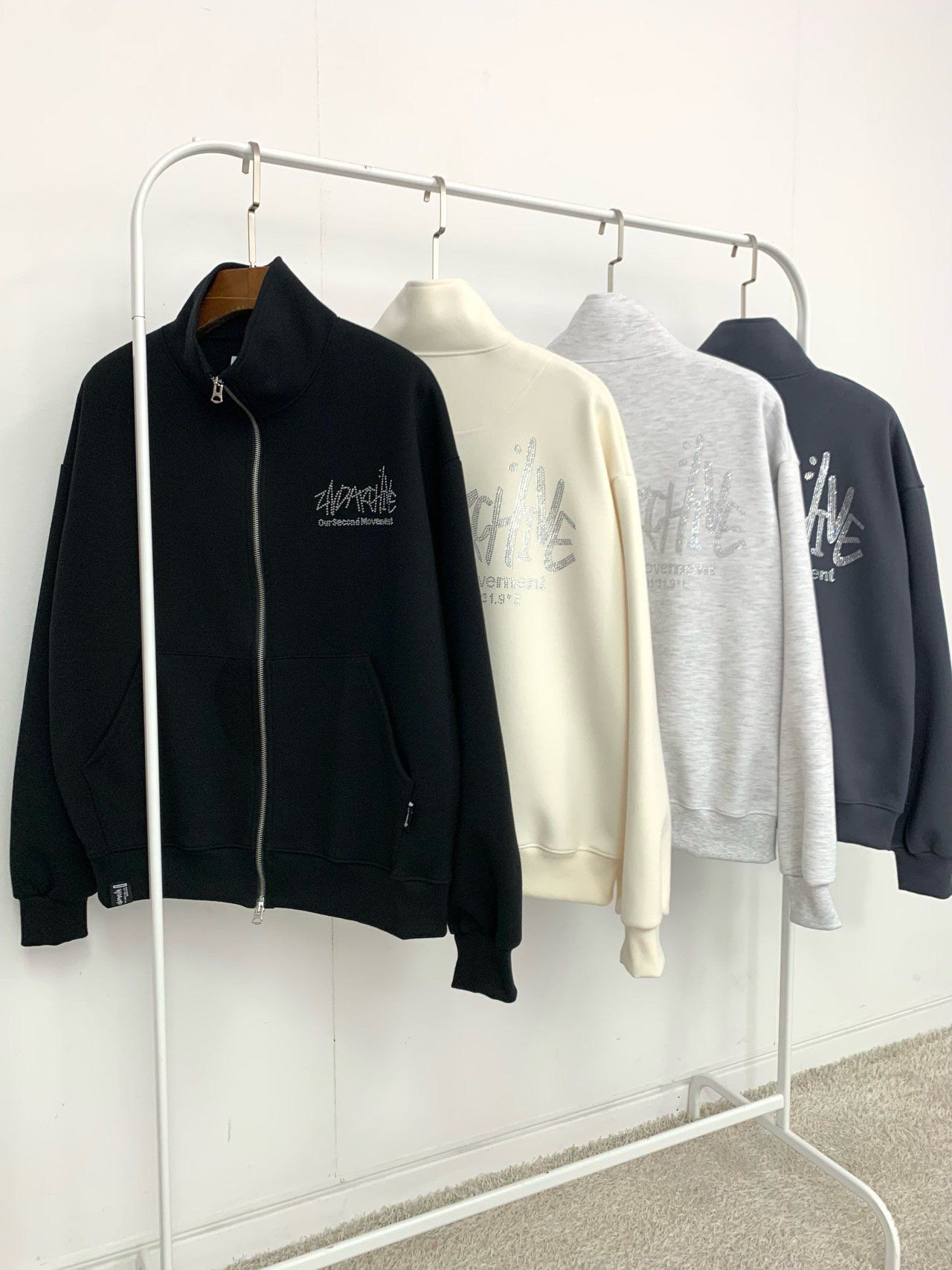 企領閃石英文字拉鍊外套 2nd-281JK