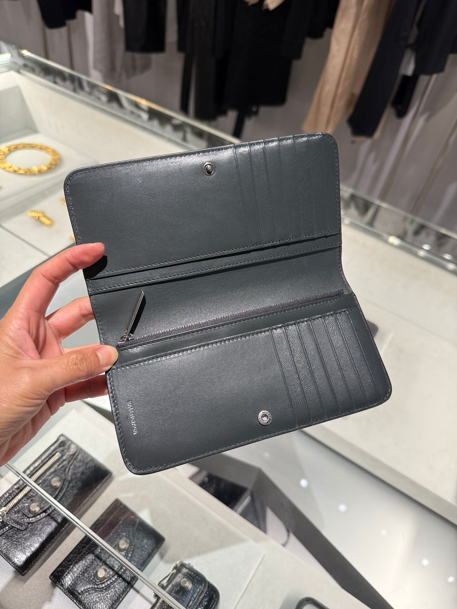 Balenciaga Monaco Vertical Long Wallet Black 765428