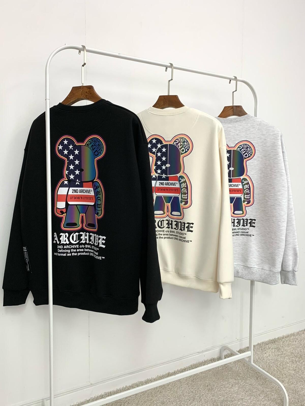 3M反光熊仔圖案英文字衛衣 2nd-282T