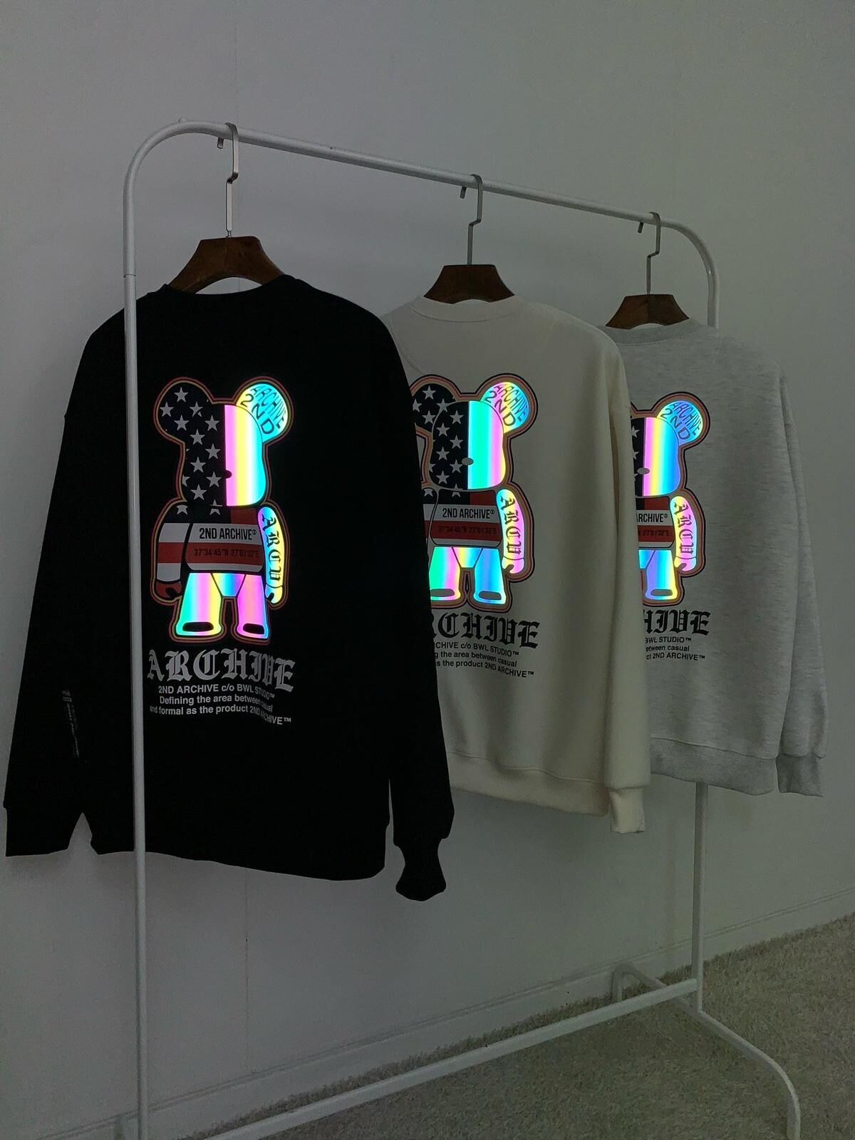 3M反光熊仔圖案英文字衛衣 2nd-282T