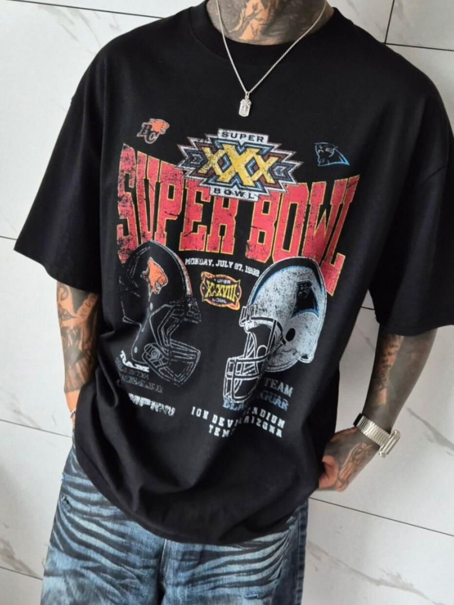 英文字圖案短袖Tee GUNNER-017T