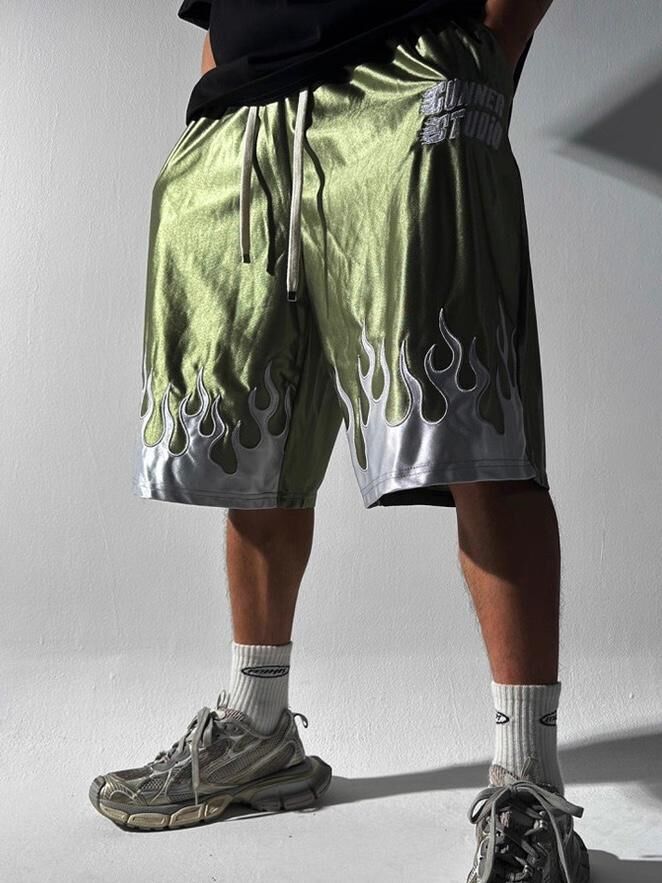 英文字圖案短褲 GUNNER-018P