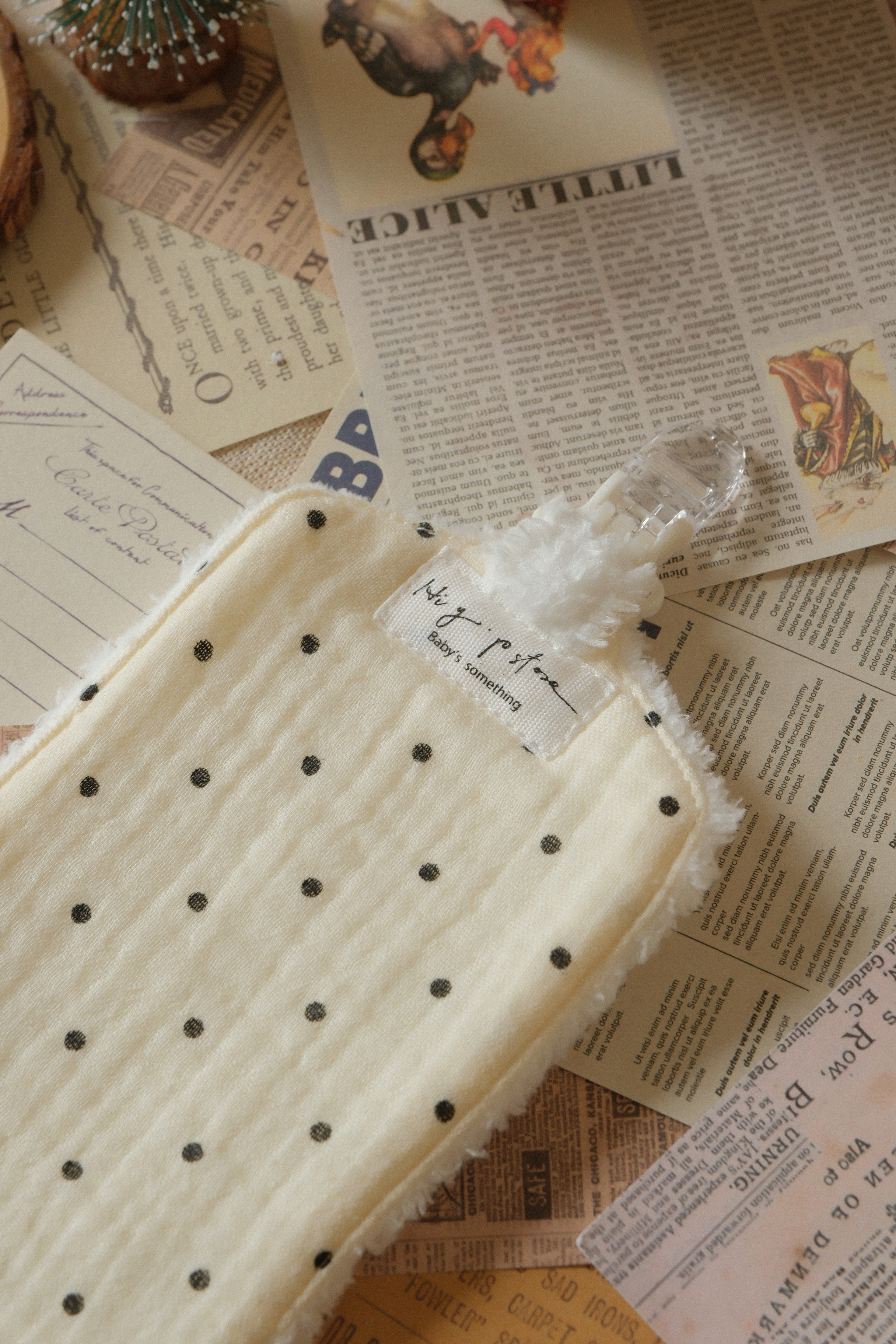 Hi Y.P store-手作手帕夾-點點清新