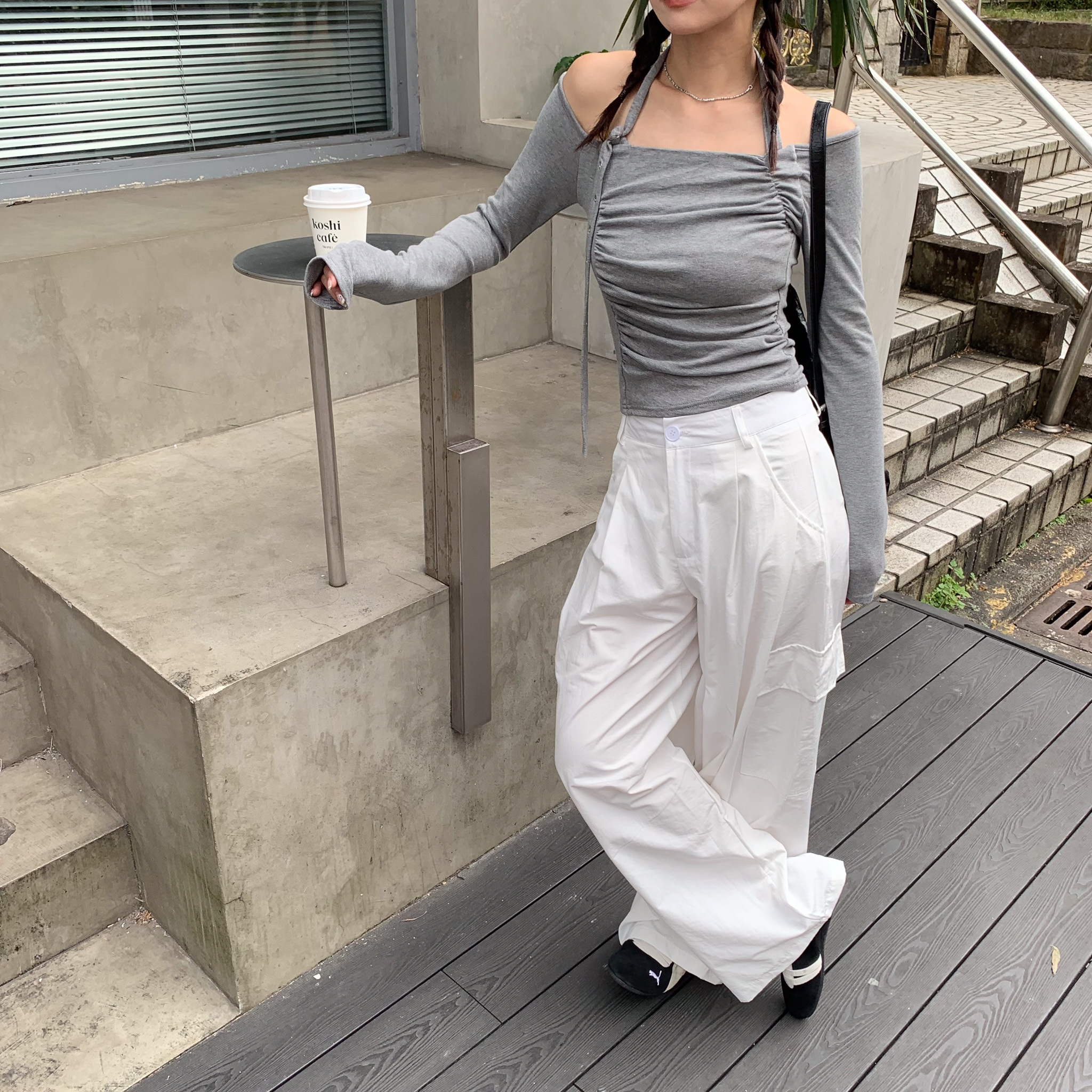 ISA_本期黑馬! 反覆愛上美式大口袋工裝褲 (附皮帶)_57020