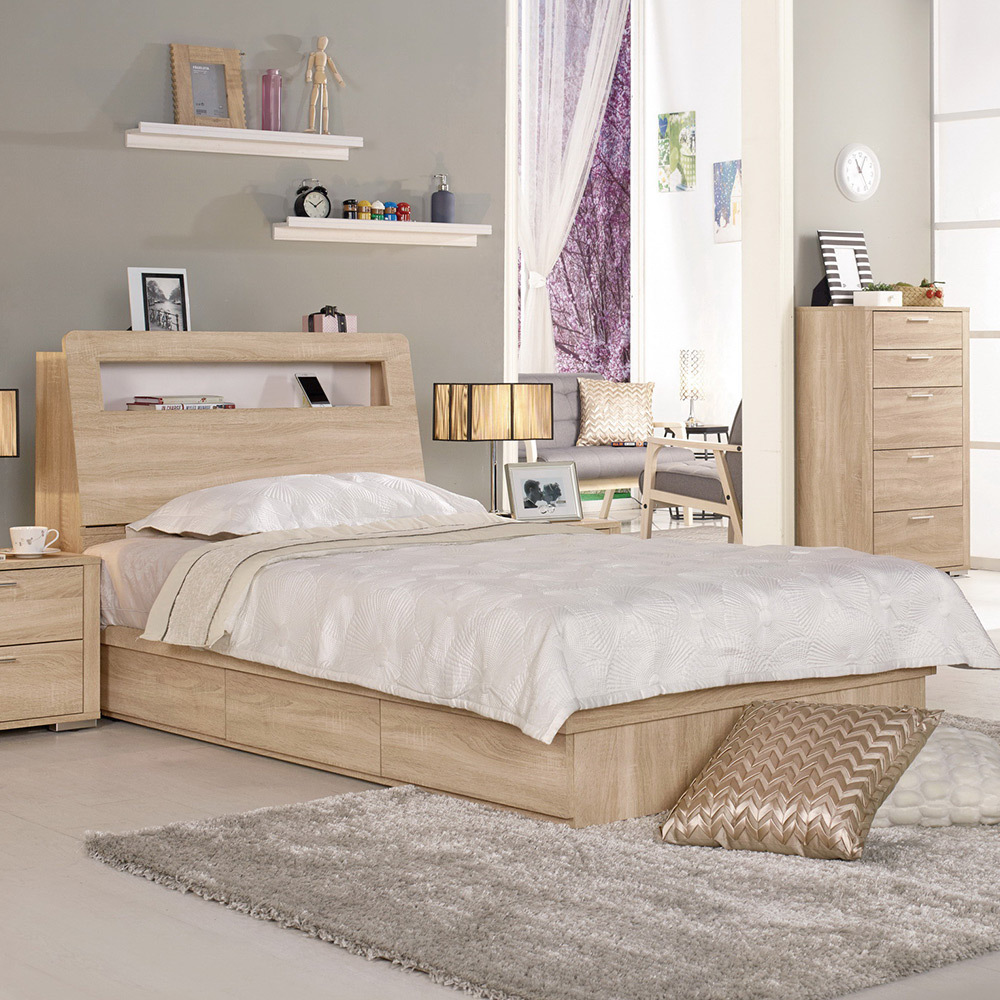 裴拉3.5尺單人抽屜式床底(不含床頭箱及床墊)