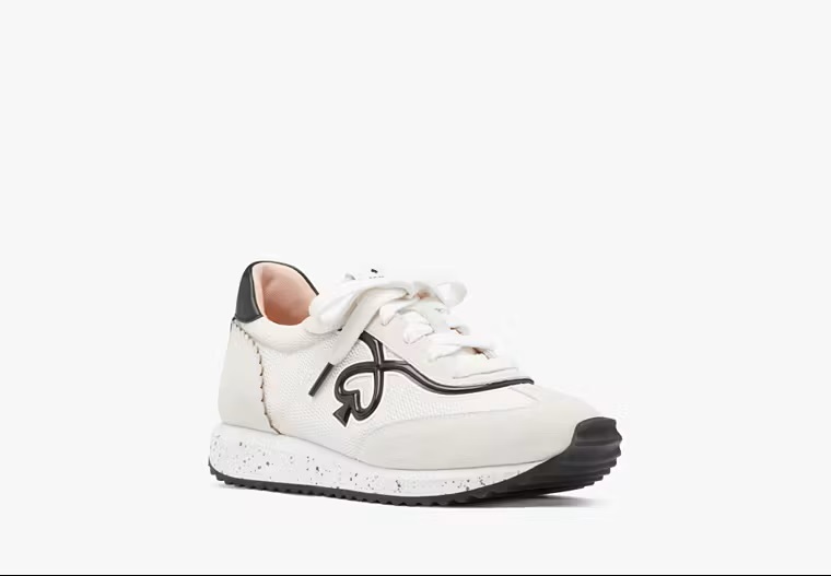 [S] KATE SPADE OPTIC WHITE BRIGITTE RUNNER, KH819-OPTIC WHITE (SKS1508)