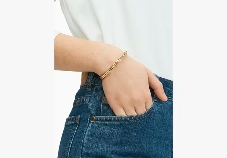 [S] KATE SPADE O0RU3174 RING IT UP PAVE HINGED BANGLE,MULTI, 767883688465 (SKS1126)