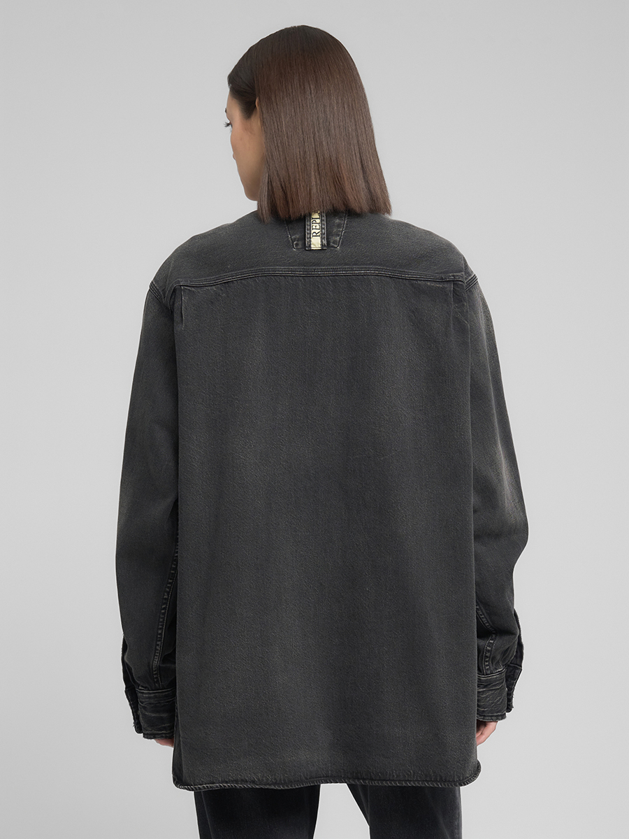 9ZERO1 黑色丹寧襯衫